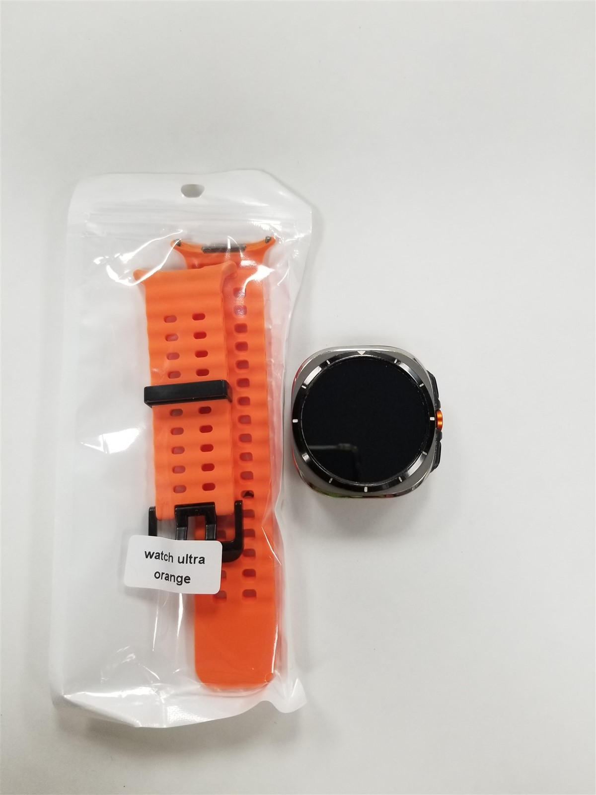 Samsung Galaxy Watch Ultra SM-L705U 47mm Silver/Orange Band Fully Working VF6465