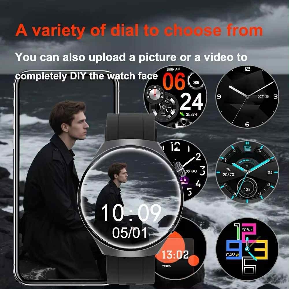 SENBONO Black Smart Watch Silicone Band Fitness Tracker Wireless Call