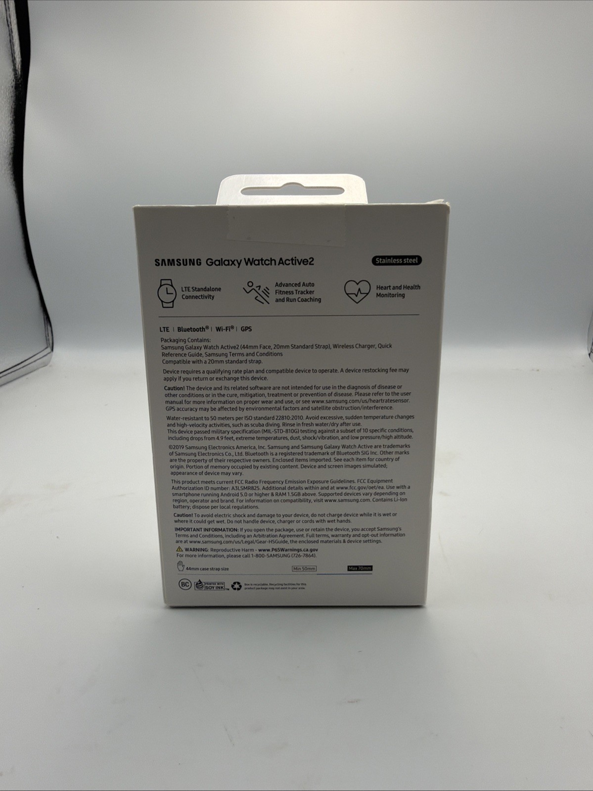 Samsung Galaxy Watch Active 2 SM-R825 44mm Stainless Steel Case with Leather…