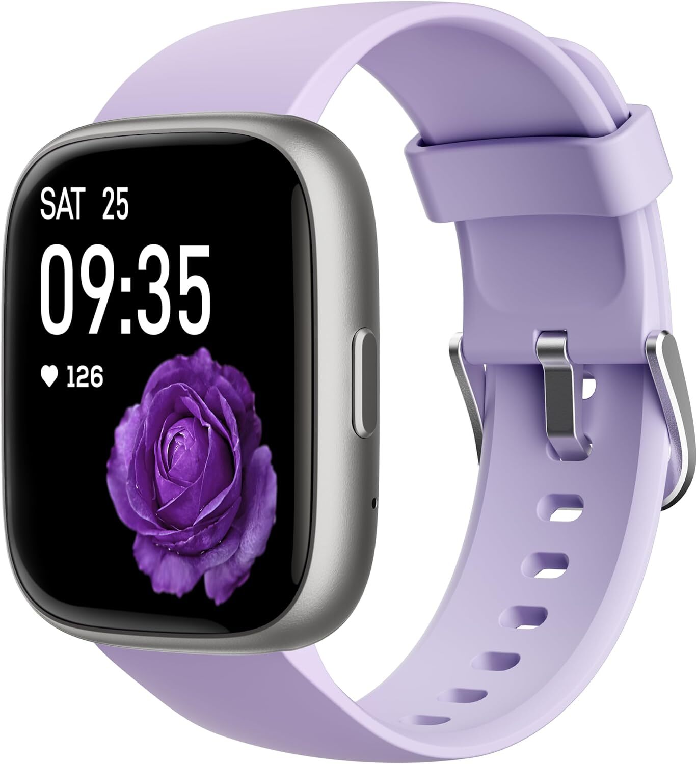 Smart Watch with Alexa Built-in Answer/Make Calls Fitness Heart Rate – Purple