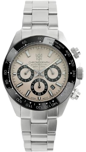 HYAKUICHI 101 No.11 Diver’s Watch Water Resistant to 20 ATM Date Quartz Ivory