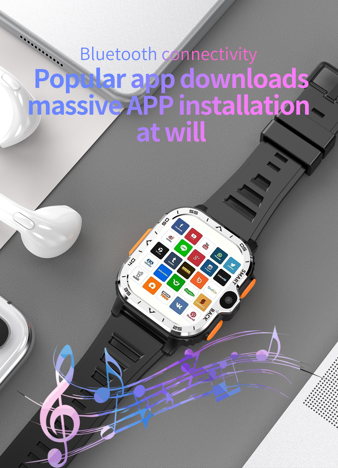 4G WIFI Smart Watch Bluetooth Call Business Outdoor Sports Waterproof Wristwatch