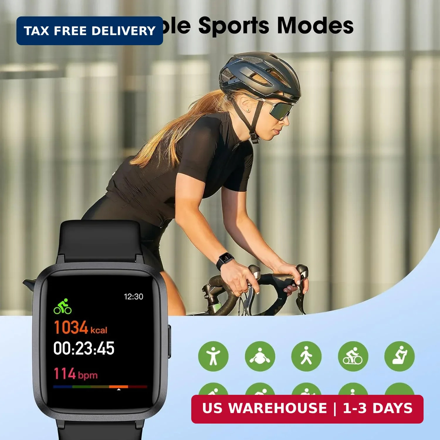 LIVIKEY Fitness Tracker Watch with Heart Rate Monitor, Activity Tracker with Ped