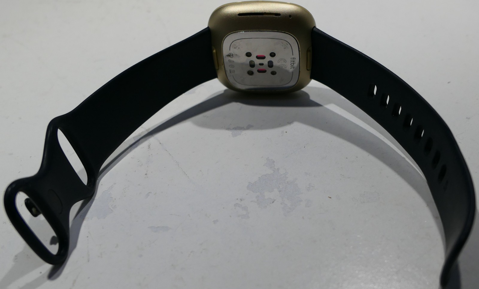 Fitbit Sense Advanced GPS Activity Tracker Smartwatch FB512 Gold Case Blue Band
