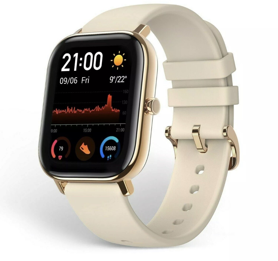 Amazfit GTS LOC TUB C-7 Silicone Band Smartwatch – Beige