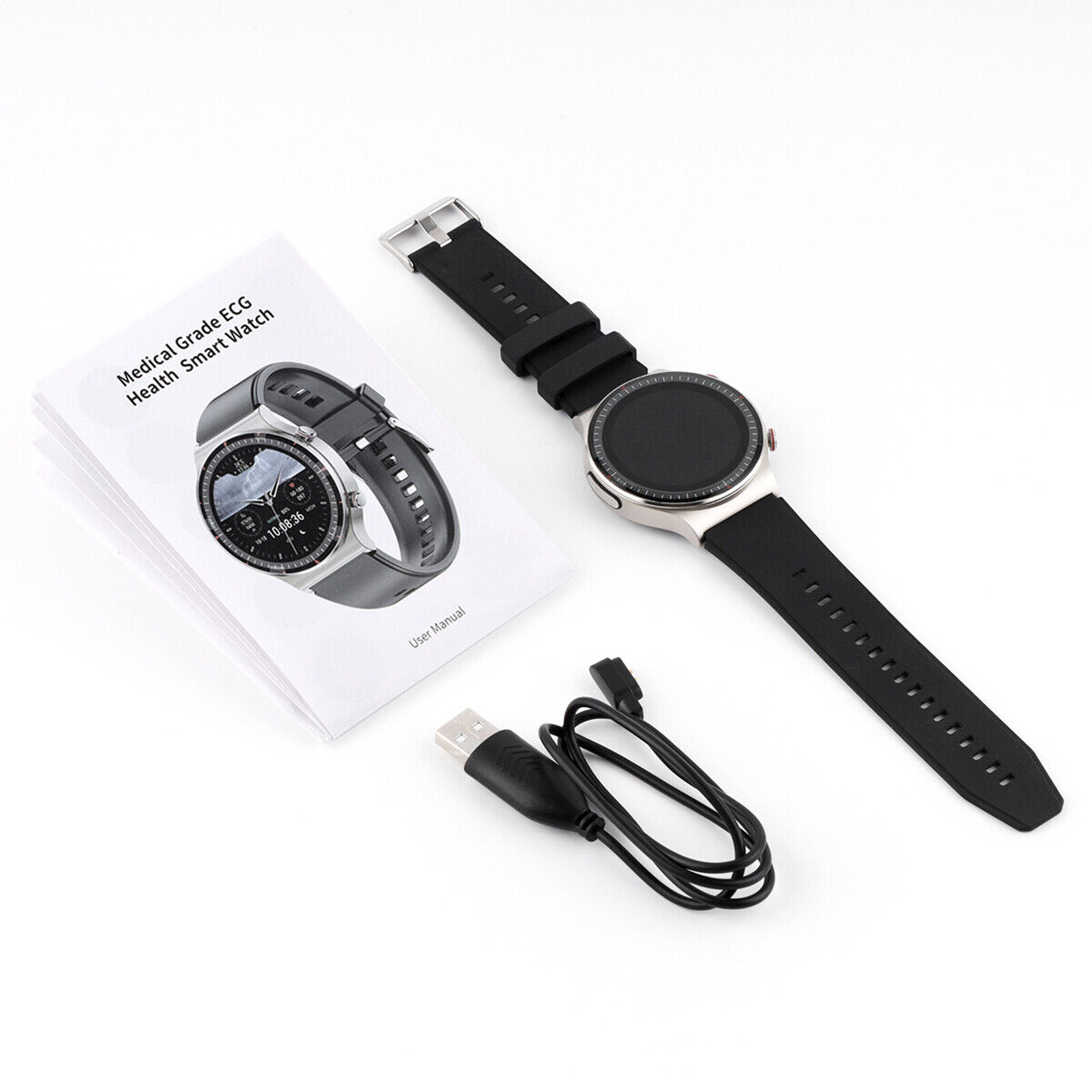 Smart Watch ECG Heart Rate Blood Oxygen Sleep Health Monitor Activity Tracker 1x