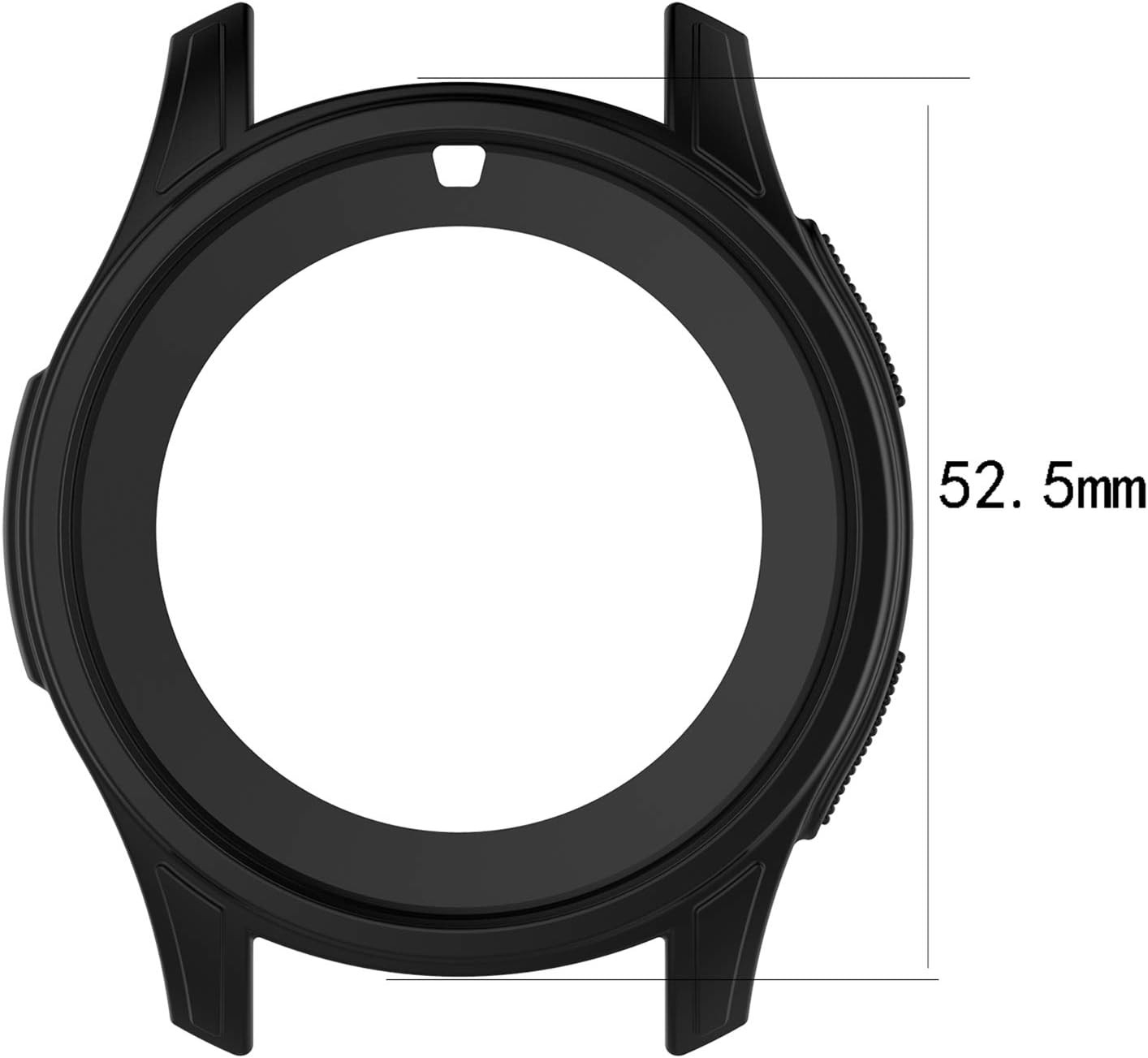 Black Silicone Protector Cover for Samsung Galaxy Gear S3 Frontier 46mm Smartwat