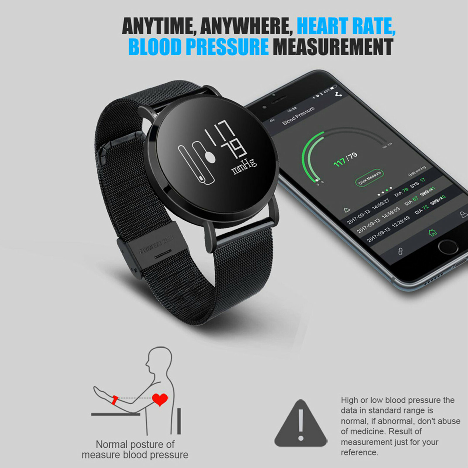 Touch Screen Bluetooth Smart Watch Sleep Quality Tracking For Business Sports
