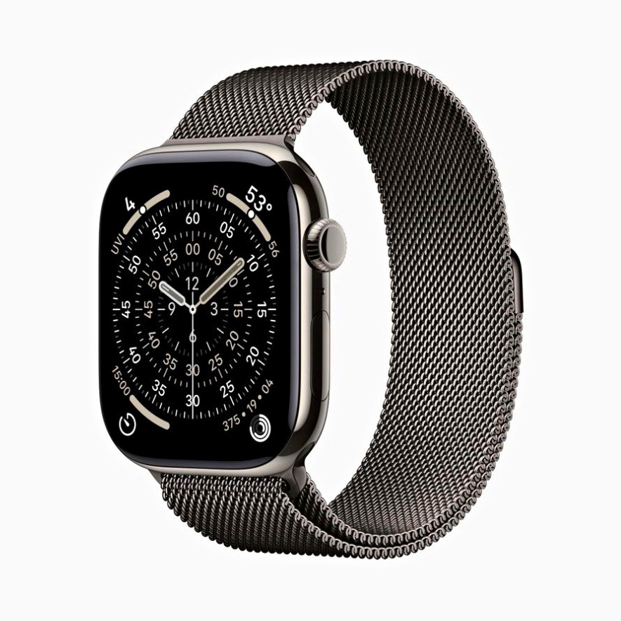 Apple Watch Series 11 GPS + Cellular 46mm Natural Titanium, Slate Milanese Loop