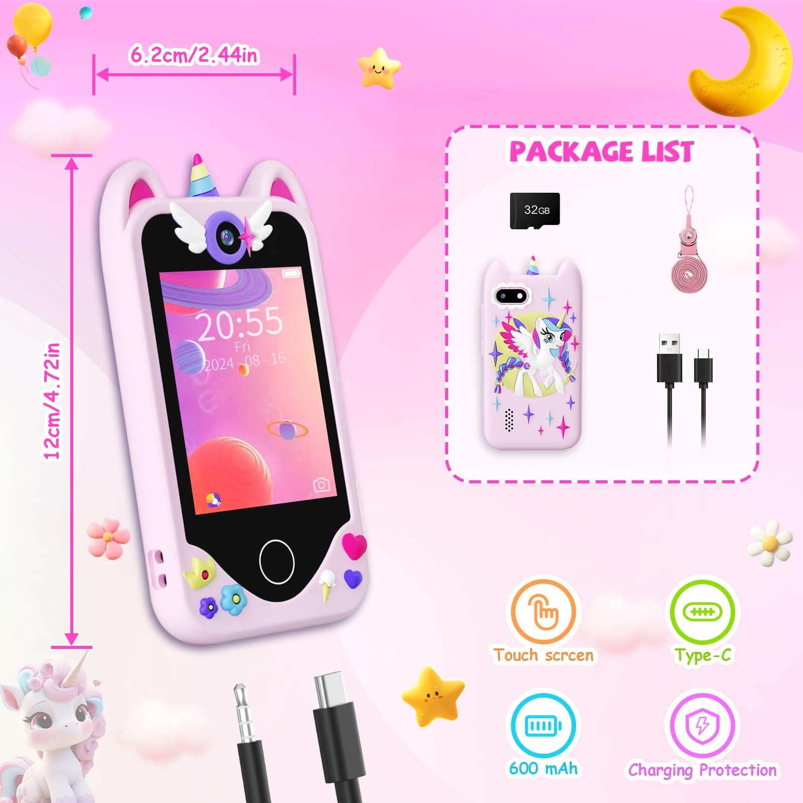 Kids Smart Phone for Girls Gifts – Toddler Christmas Birthday Gift for Age 3 …
