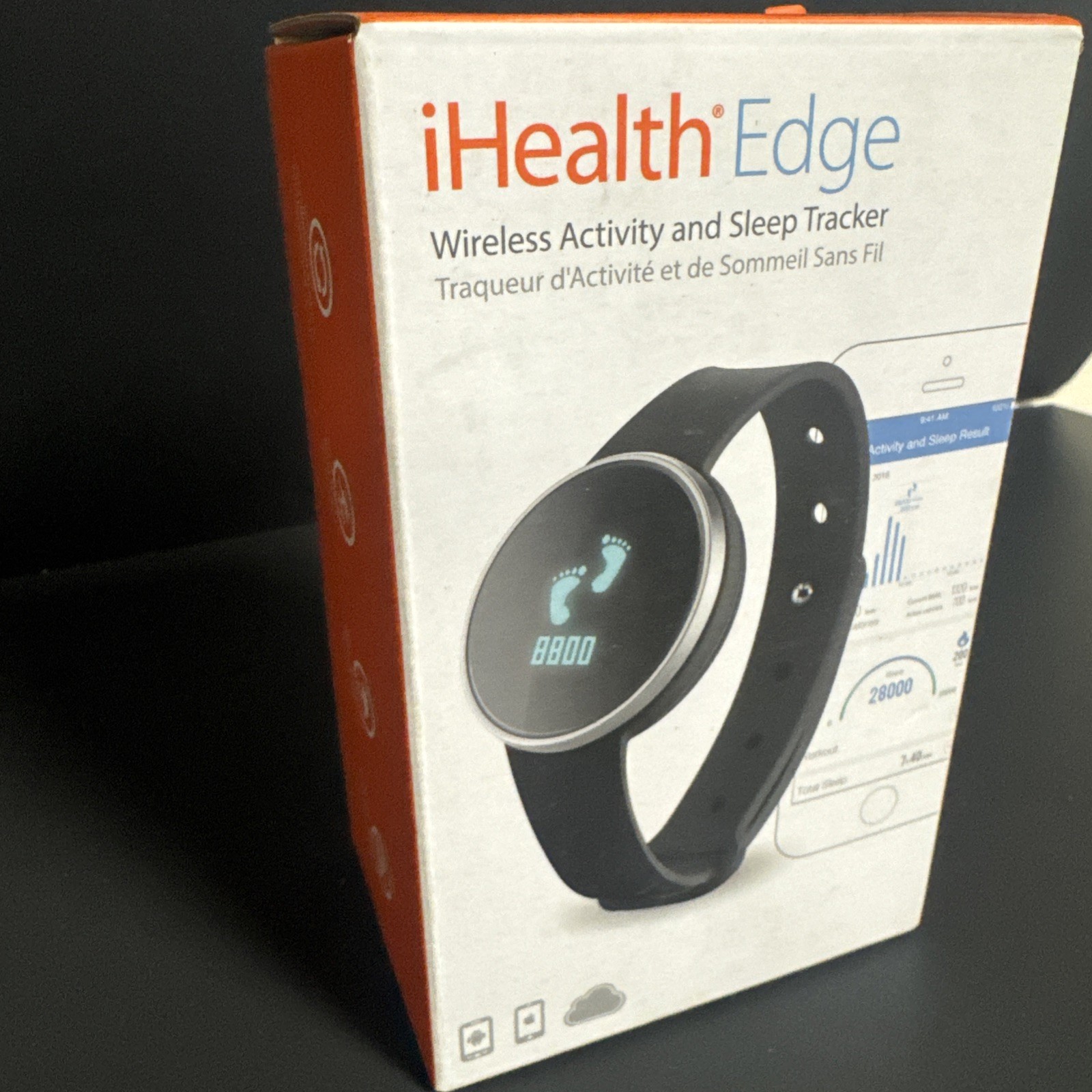 iHealth – Edge Wireless Activity and Sleep Tracker Black/Gray