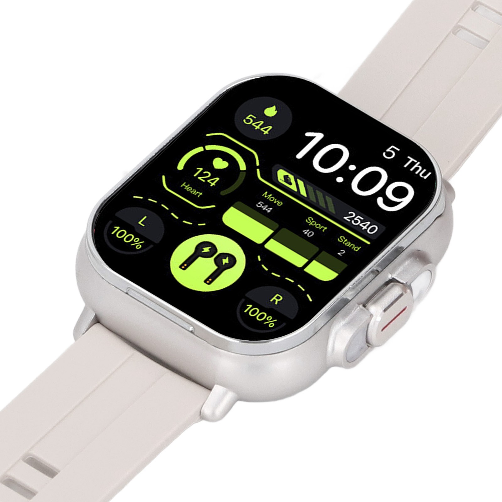 2 In 1 Smart Watch With Earbuds HD Touch Screen Bluetooth Call For IOS