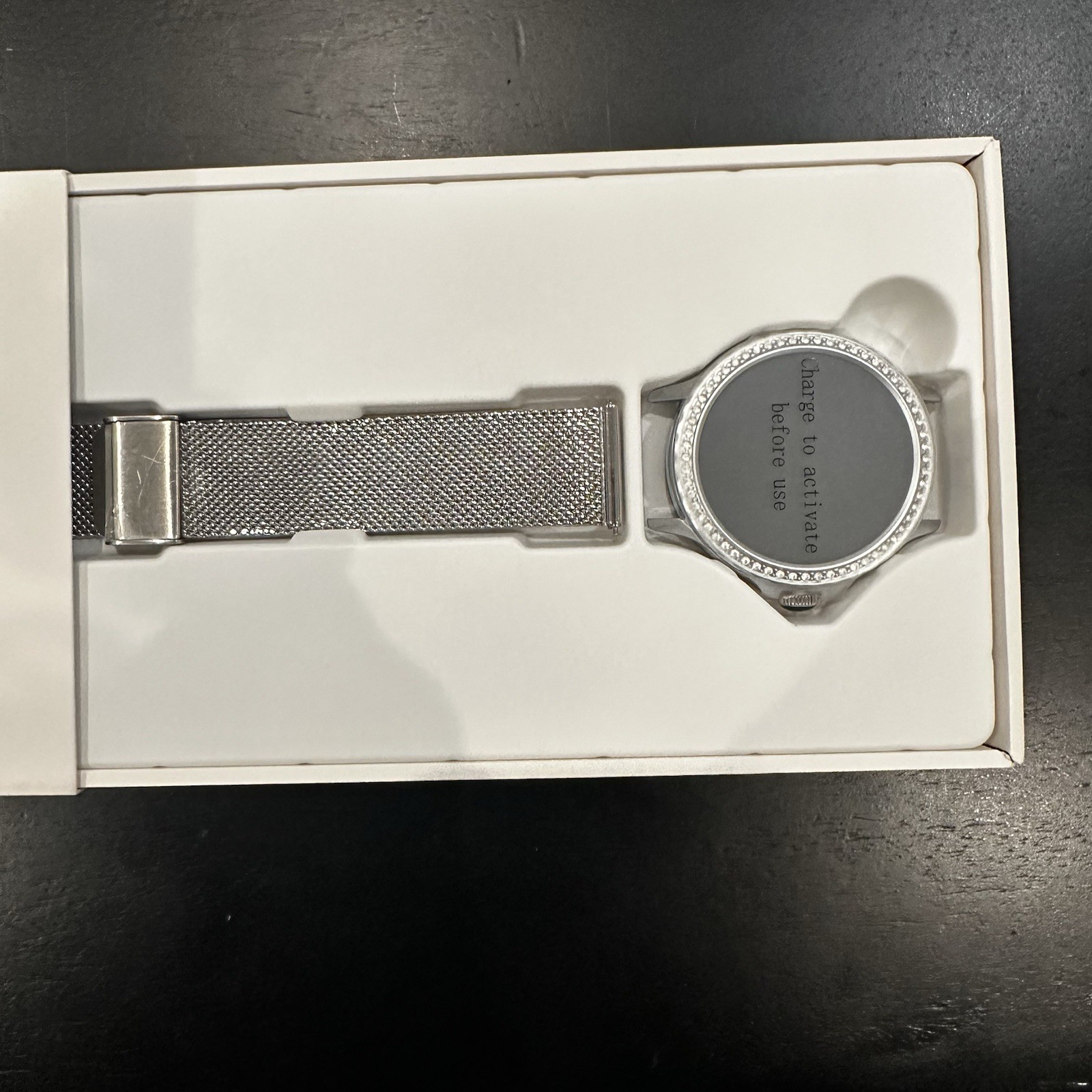 Women’s Smart Watch 1.3 Inch for Android and IOS Silver + 5 Bands New Sealed