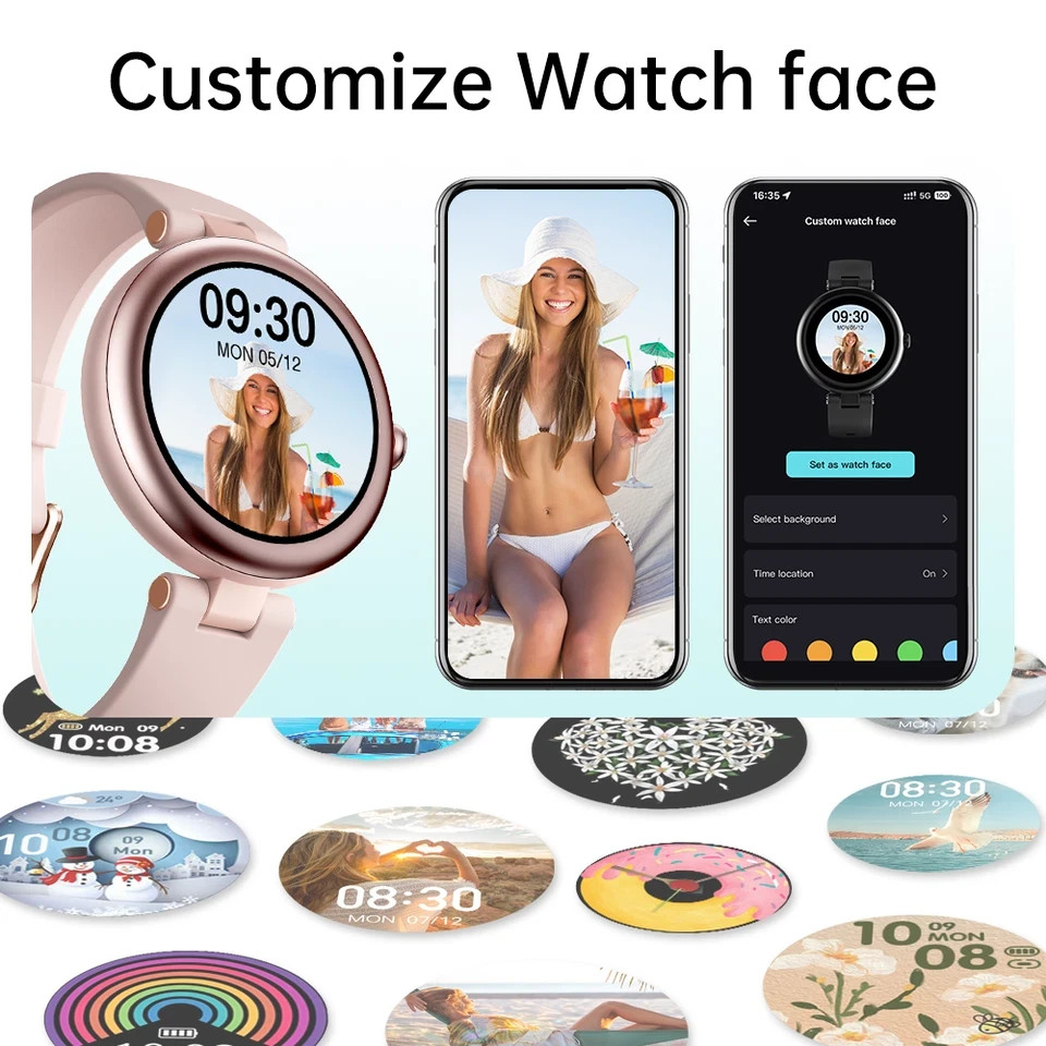 Waterproof Smart Watch for Men Women Compatible with iPhone/Android Phones