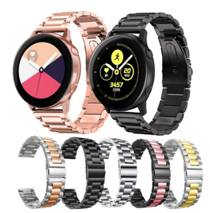 For Samsung Galaxy Watch Active 2 40/44MM Stainless Steel Metal Watch Band Strap