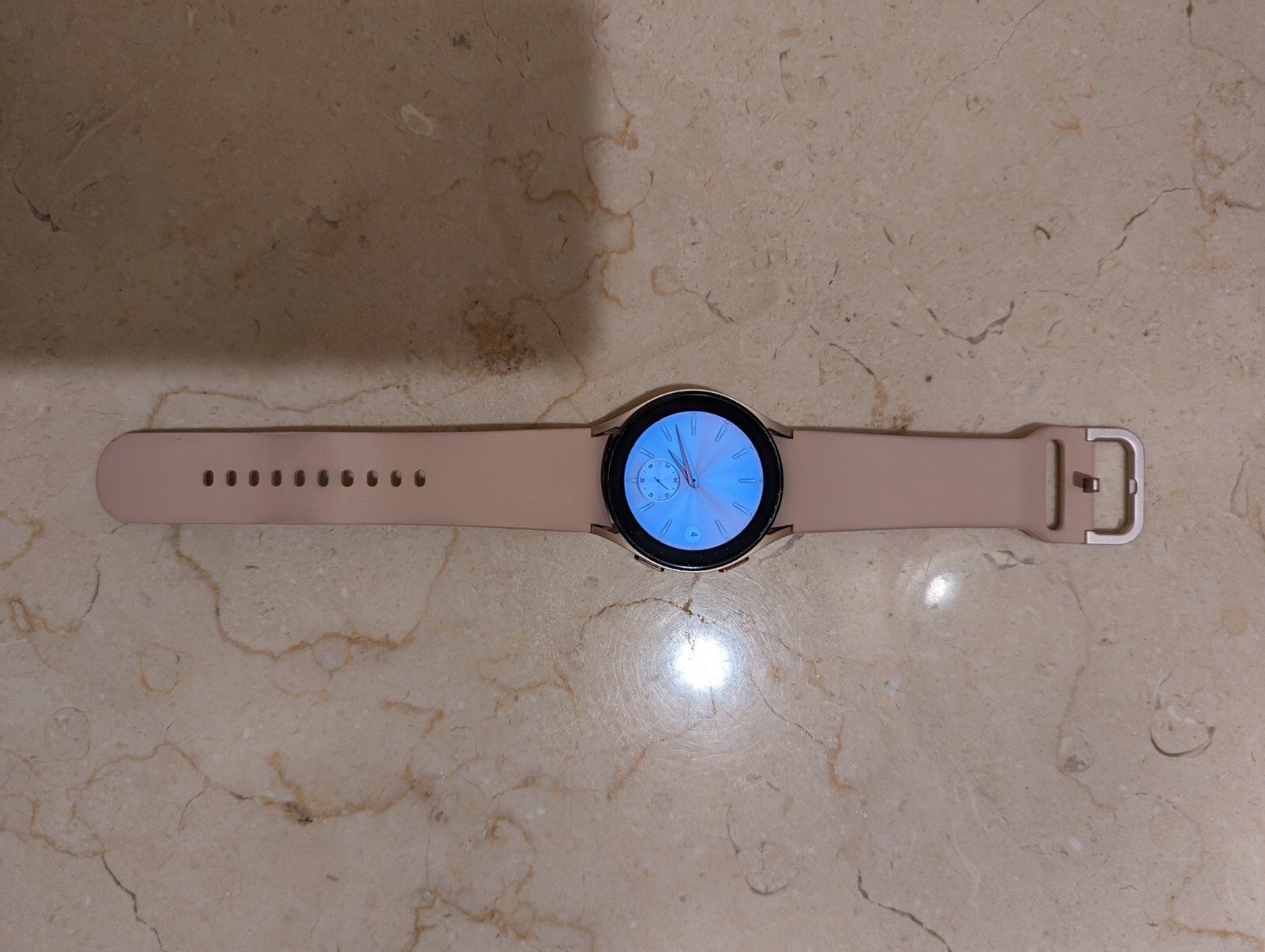 Samsung Galaxy Watch4 SM-R865 40mm Aluminum Case with Sport Band – Pink Gold…