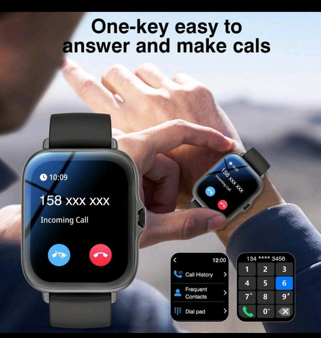 1.8” HD Touchscreen Smartwatch with Comprehensive Health Tracking Features
