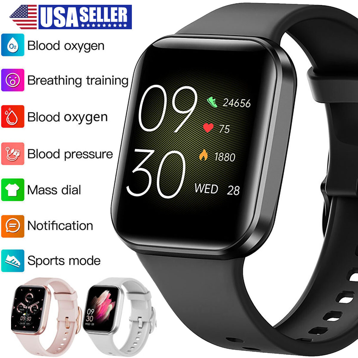 Smart Watch Men/Women’s Waterproof Smartwatch Bluetooth For iPhone Samsung 2024-