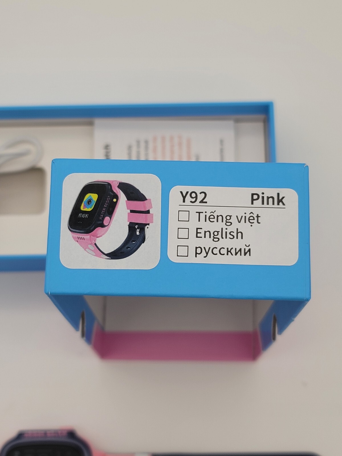 The Children’s Smart Watch Y92 Pink White Polka-dot WiFi Water Resistant