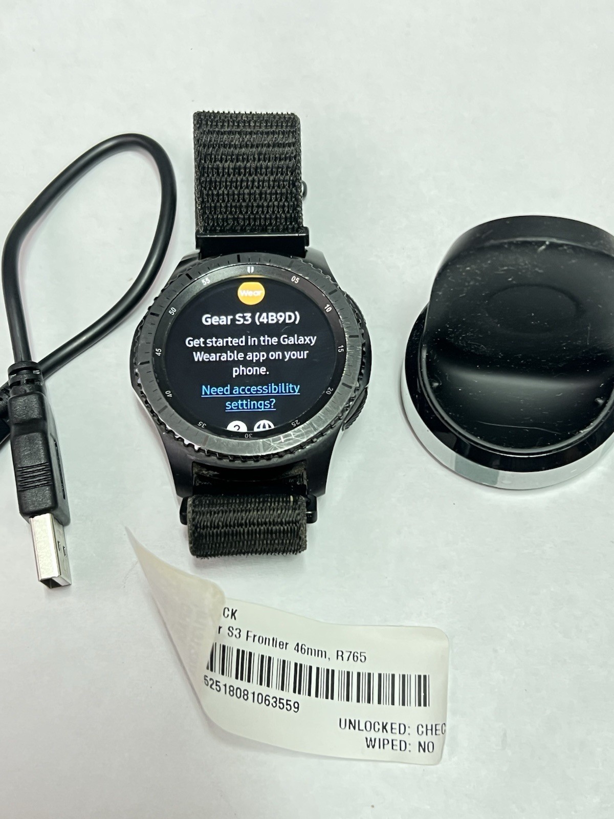 Samsung Gear S3 Frontier 46mm SM-R765 LTE Smartwatch – Black