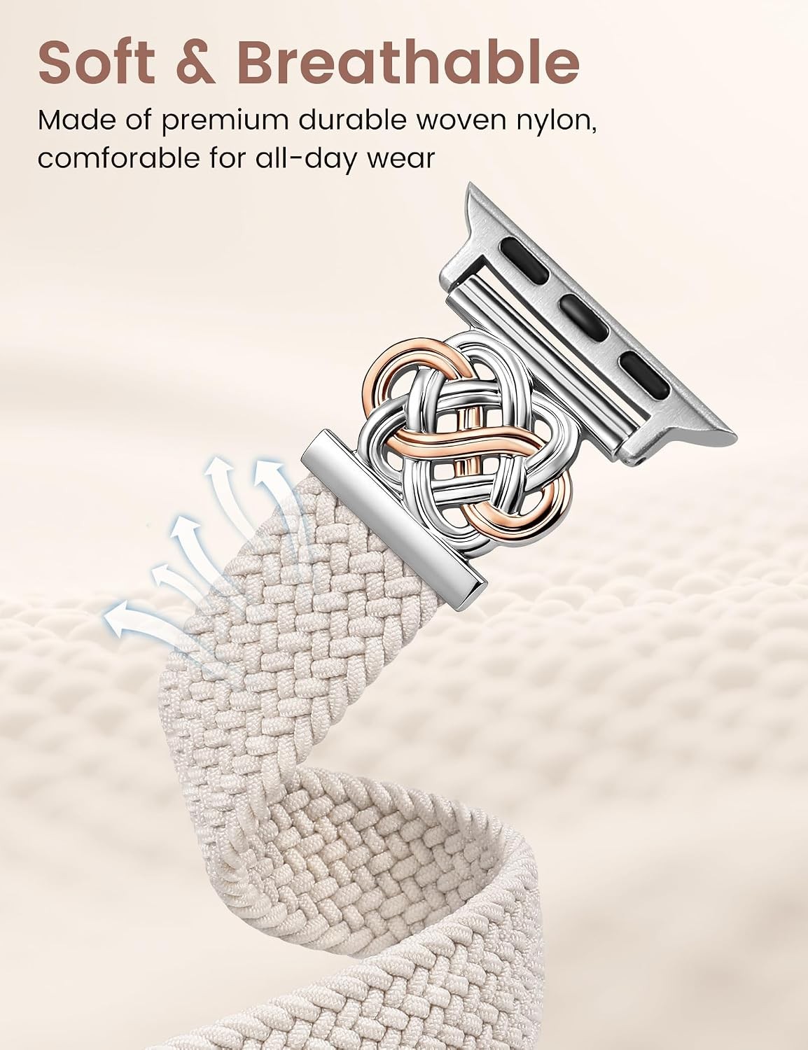 Slim Magnetic Braided Band for Apple Watch Series 7 44mm – Stylish and Comfortab