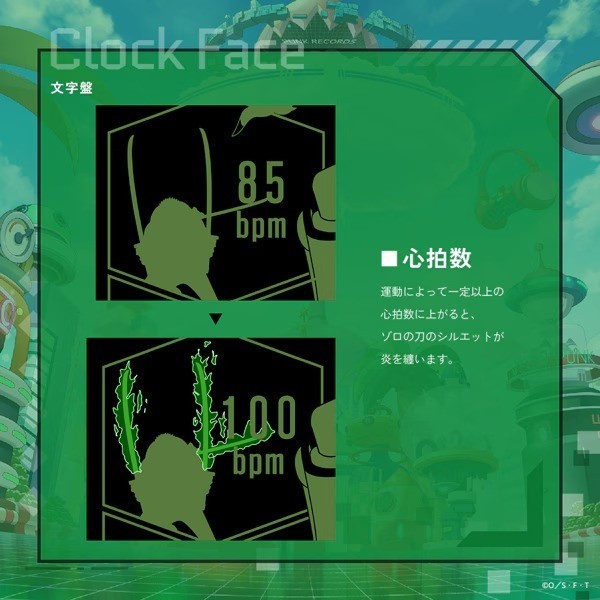 PSL GARRACK ONE PIECE Zoro Model / HUC-OP-FT3-Z Smartwatch From JAPAN Fedex
