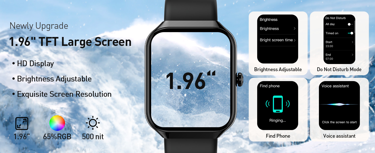 Smart Watch for Men Women(Answer/Make Call), 1.96″ HD Smartwatch 2025 Fitness