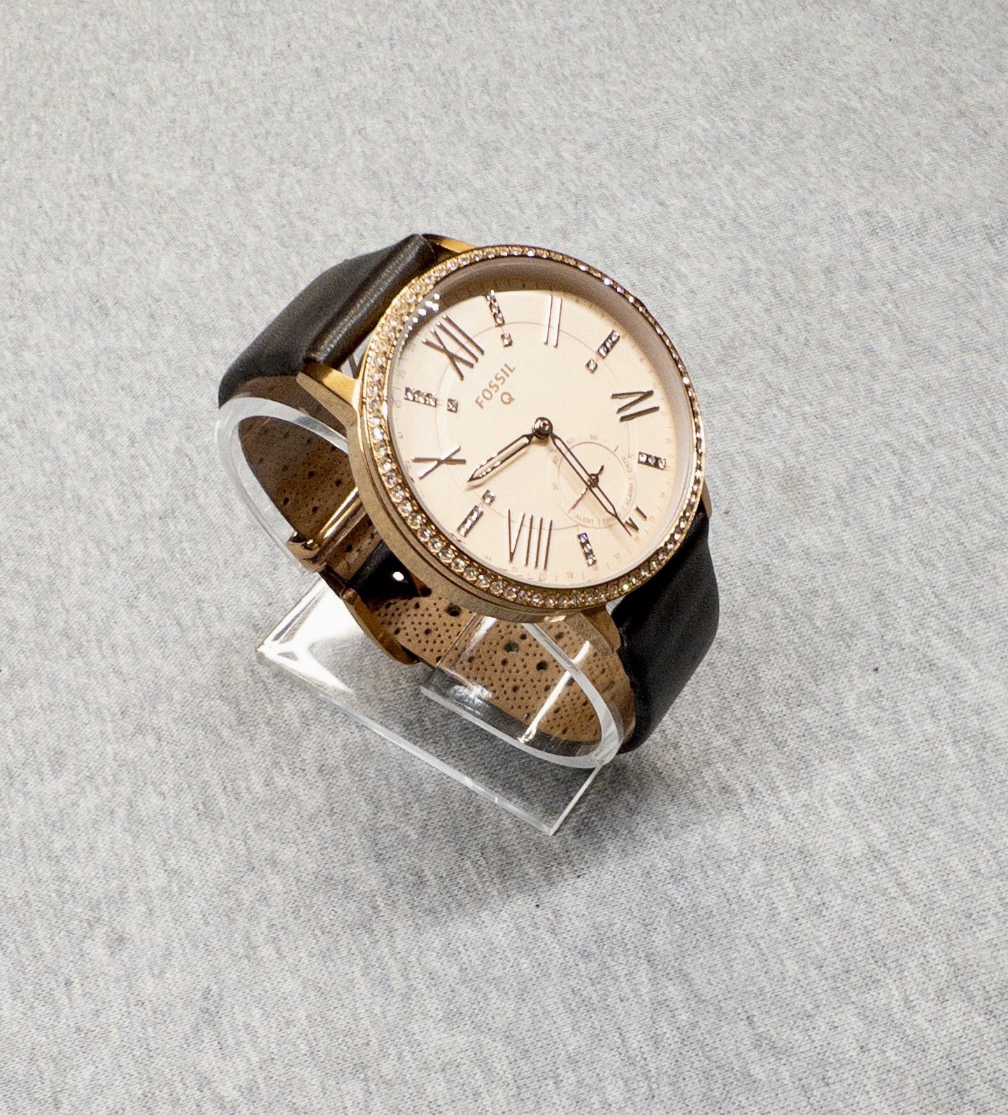 Fossil Q Gazer 41mm Rose Gold Case Hybrid Smart Watch New Coin Battery FTW1116