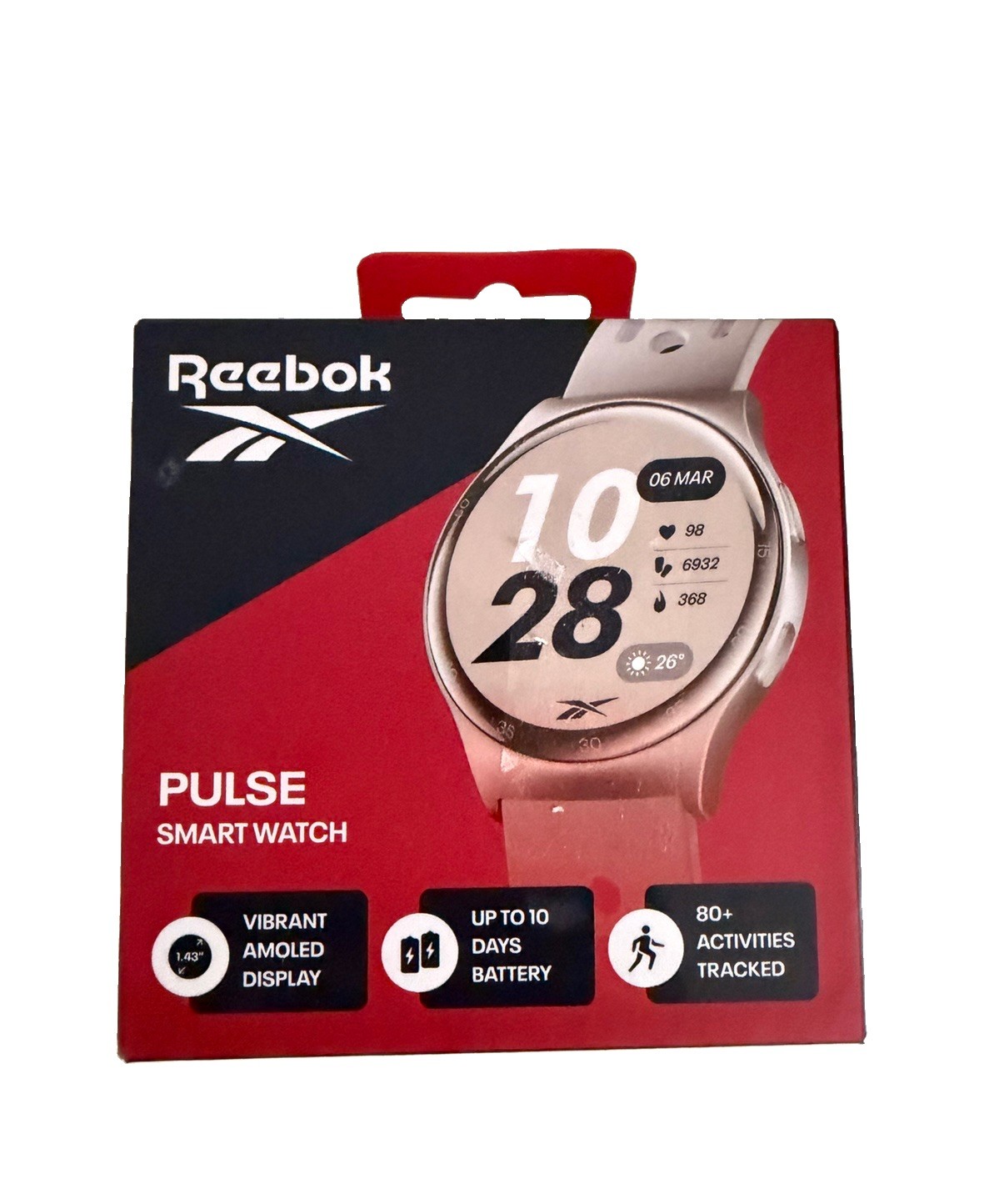 Reebok Pulse Smart Watch AMOLED Display Heart Rate Monitor Victory Gold New