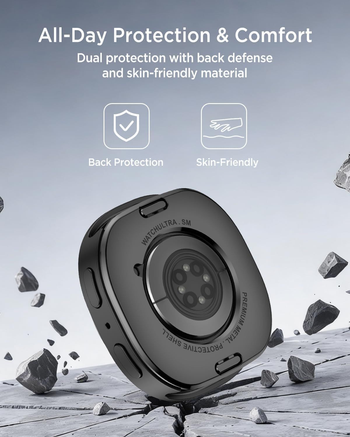 Metal Case for Galaxy Watch 8 40mm Without Screen Protector Rugged Bumper