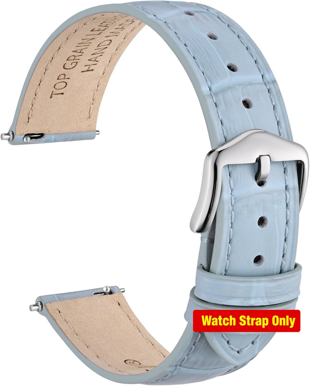 Strap Only For Women 12mm 14mm 16mm 18mm 20mm Alligator Embossed Leather