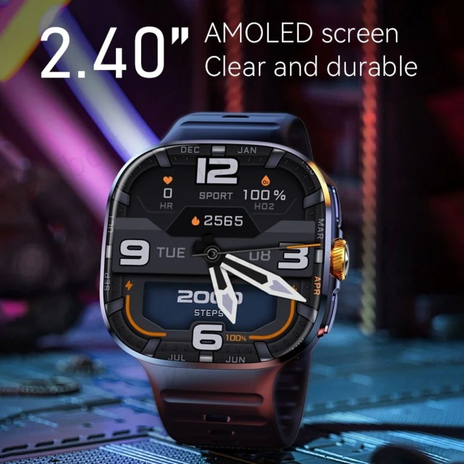 4G Smart Watch Android SIM Card GPS WiFi Rotating Camera AMOLED Phone Watch