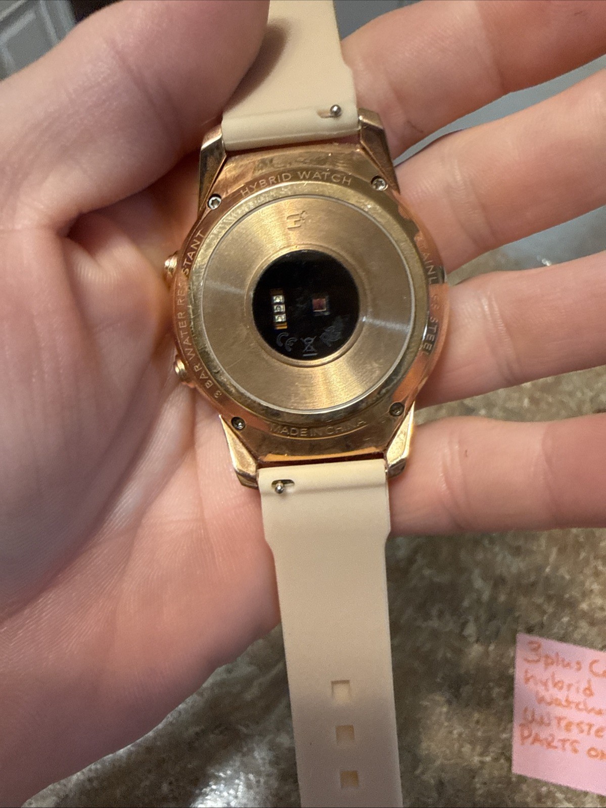 3Plus Callie Hybrid Smart Watch Heart Rate Touchscreen Rose Gold Untested!!!
