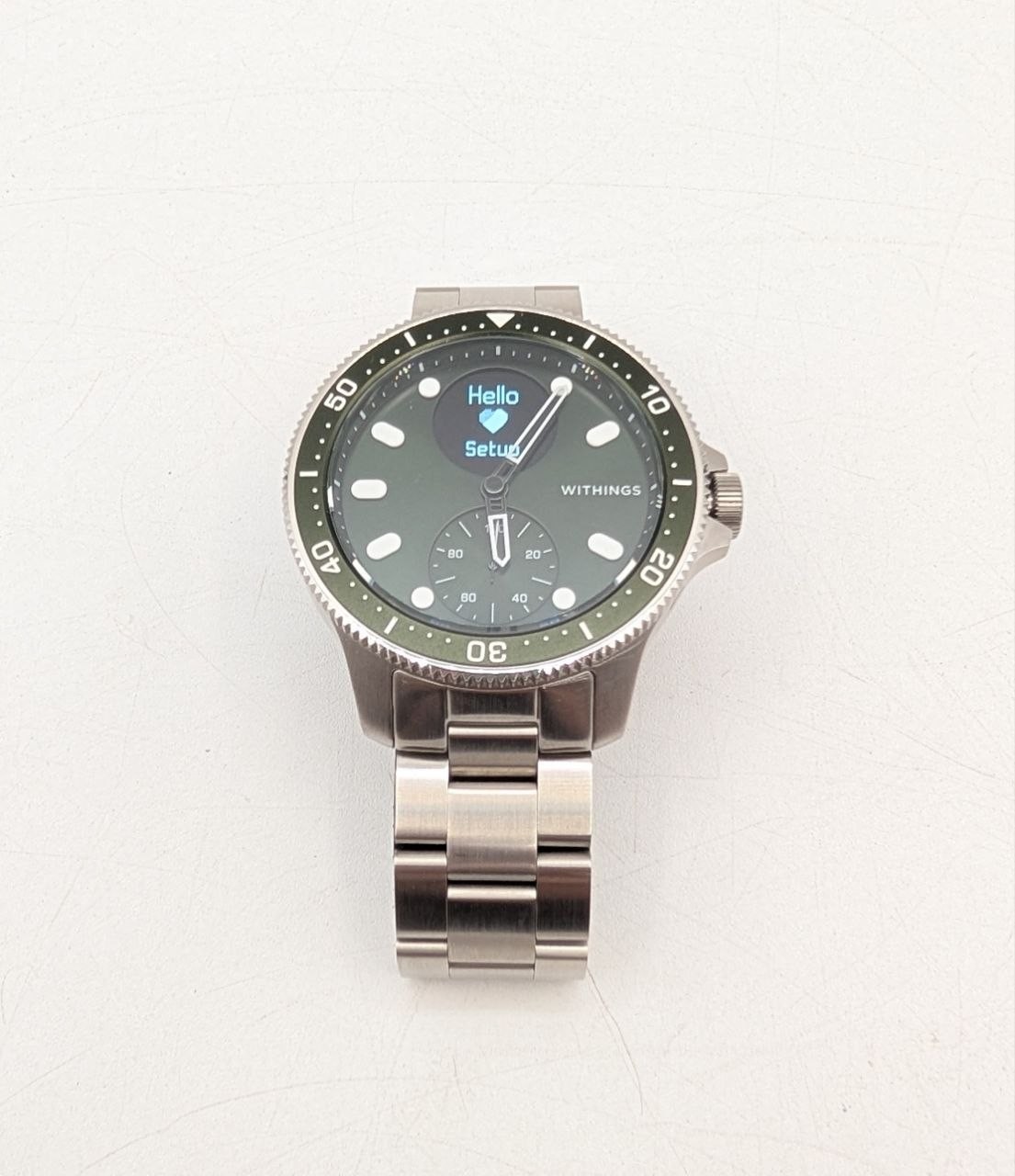 Withings ScanWatch Horizon Hybrid Smartwatch Silver/Green