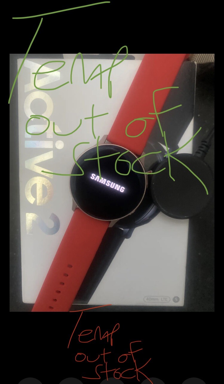 Samsung Galaxy Active 2 Smartwatch (Gold) 40MM Shwroom Model +band/cord NO BOX