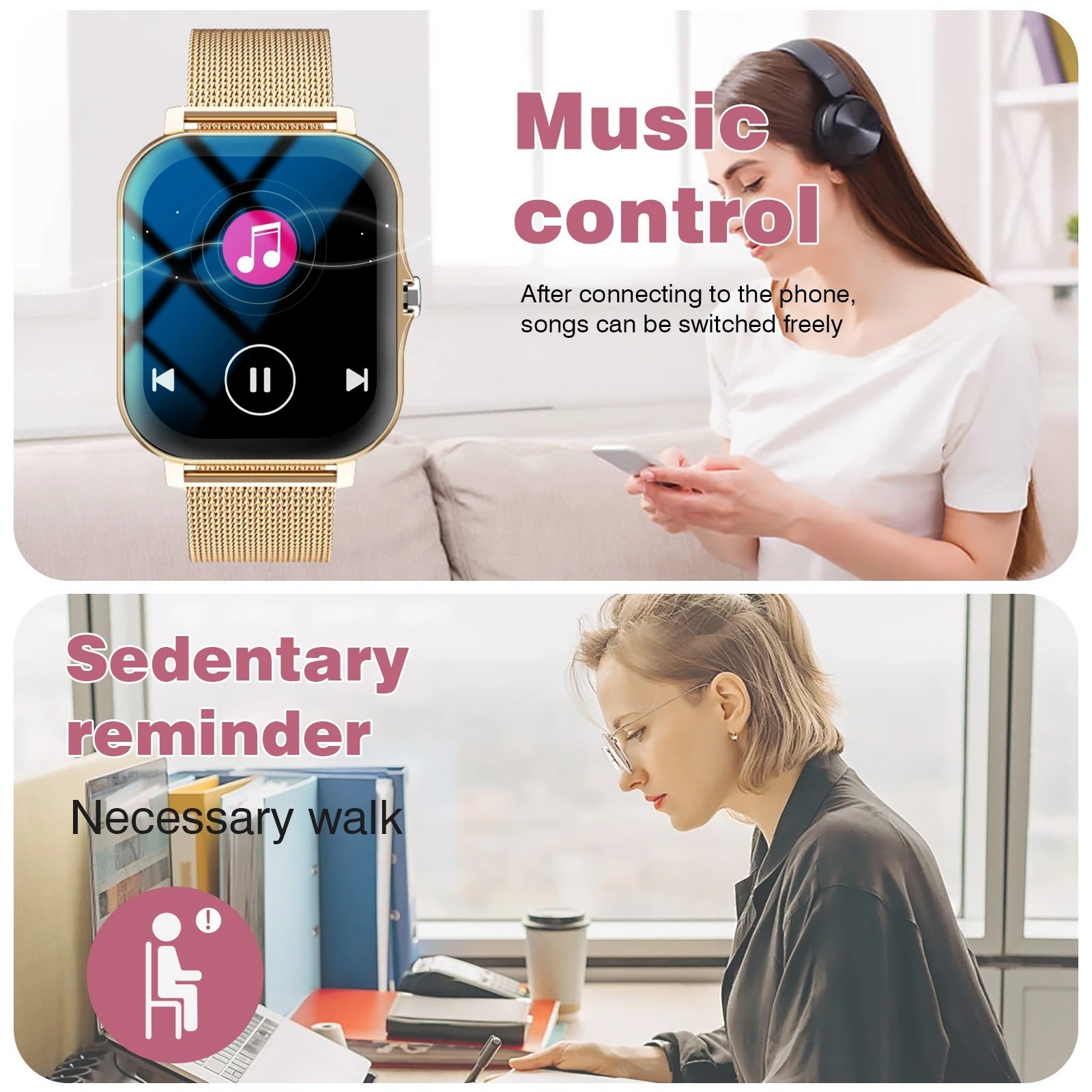 2026 Smart Watch For Men/Women, Waterproof Smartwatch Bluetooth iPhone Samsung