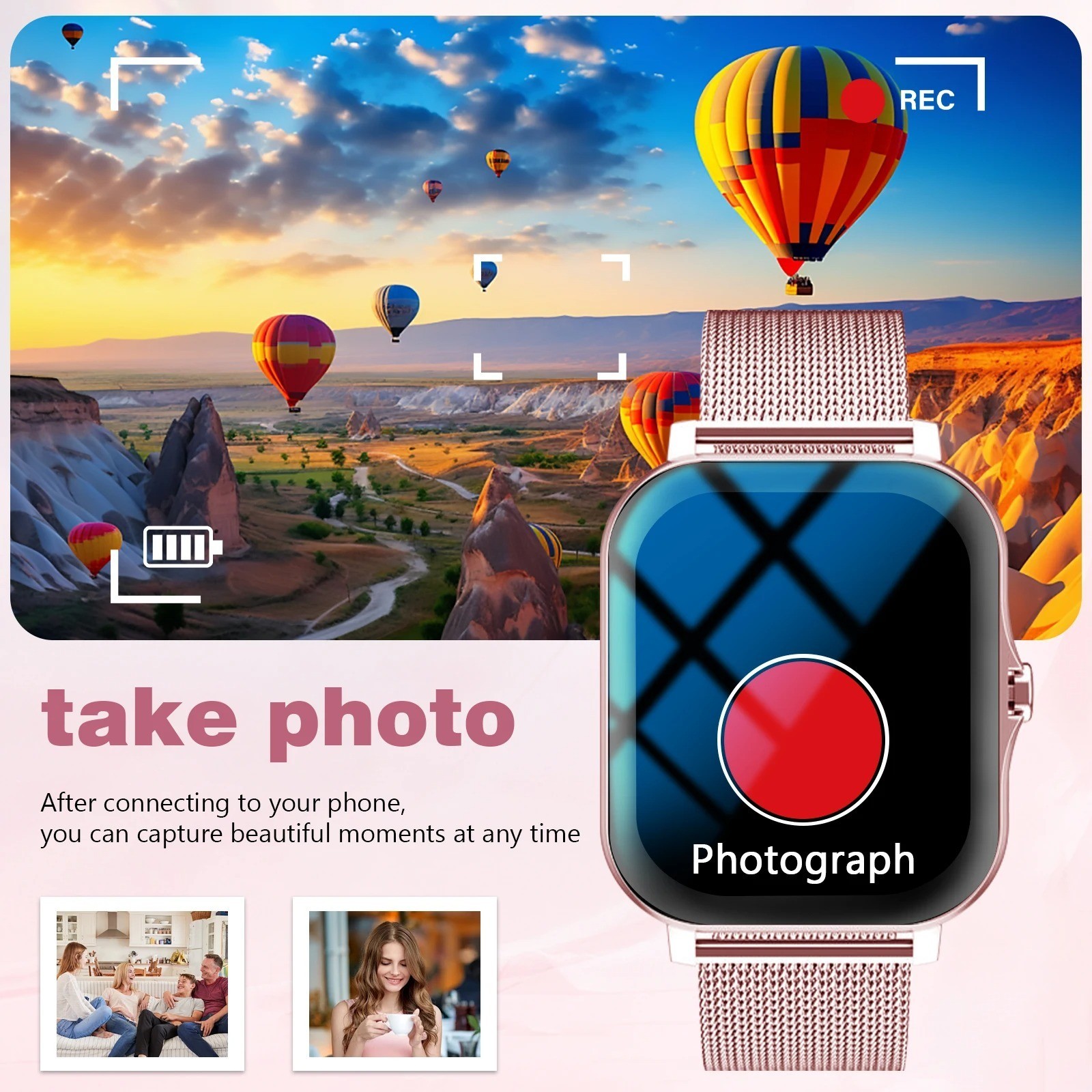 2026 Smart Watch For Men/Women, Waterproof Smartwatch Bluetooth iPhone Samsung