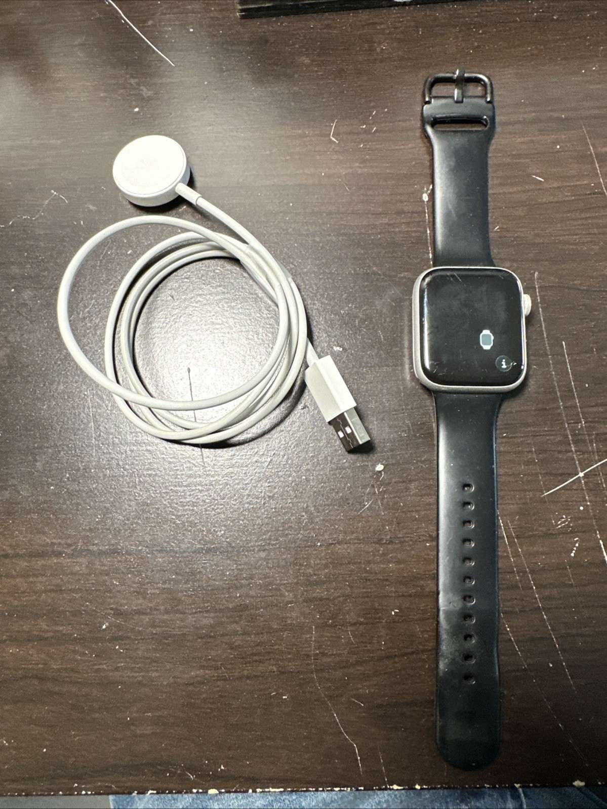 Apple Watch Series 6 44mm Space Gray Aluminum Case with Black Sport Band -…