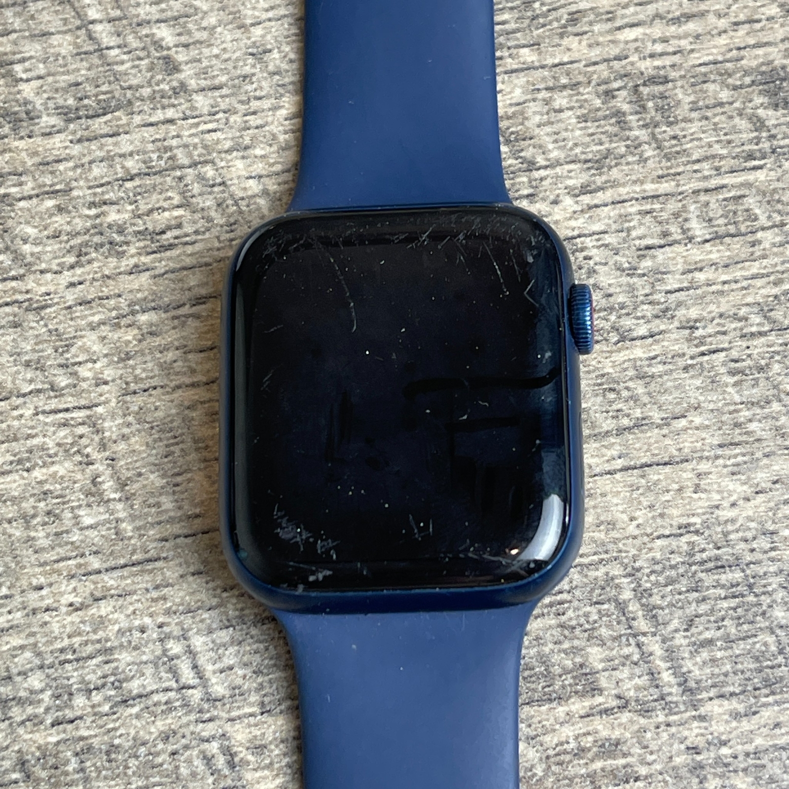 Apple Watch Series 6 GPS Smartwatch Blue Strap 44mm 1.78″ Display Aluminum Case