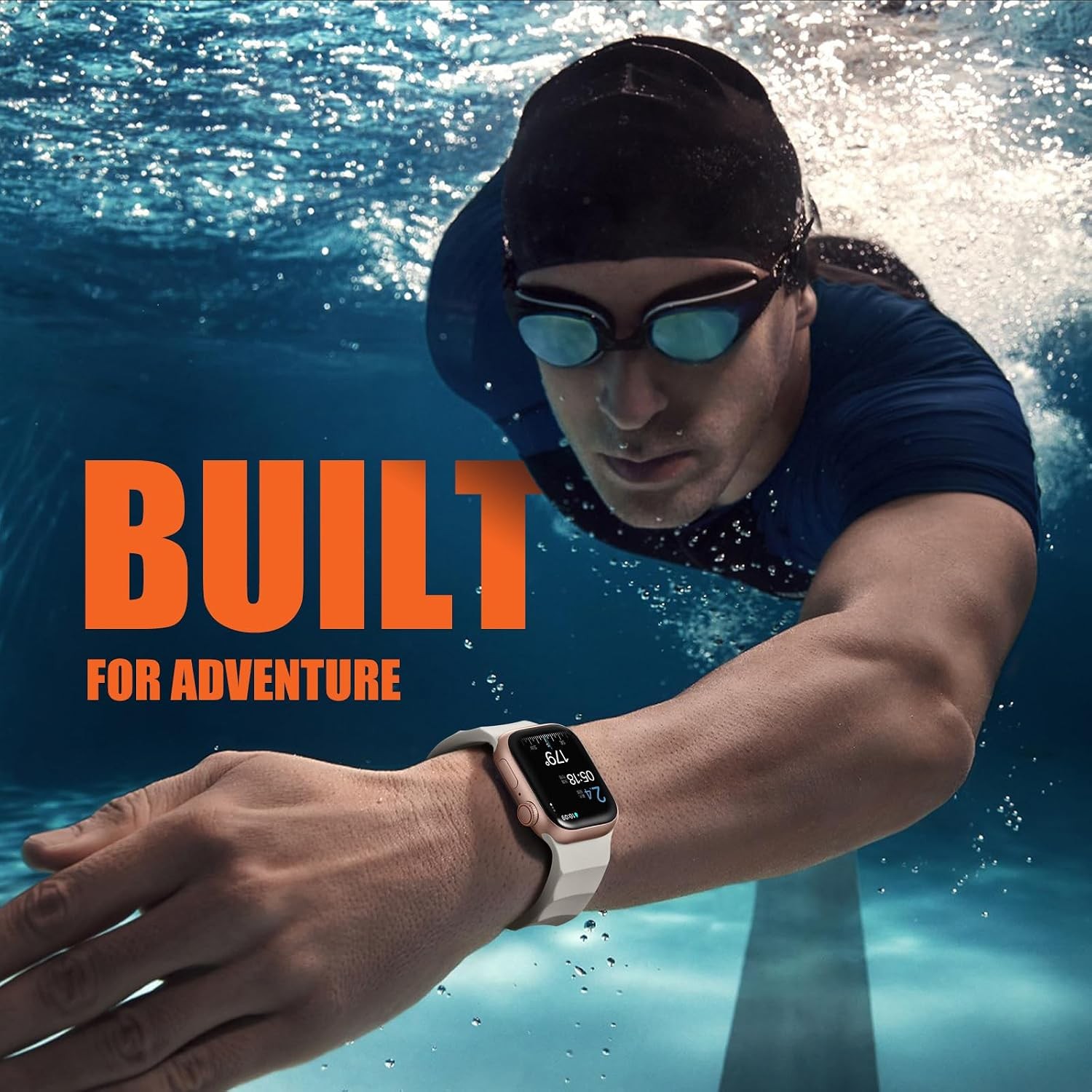 Soft Silicone Strap Compatible with Apple Watch Ultra 49mm 44mm 42mm