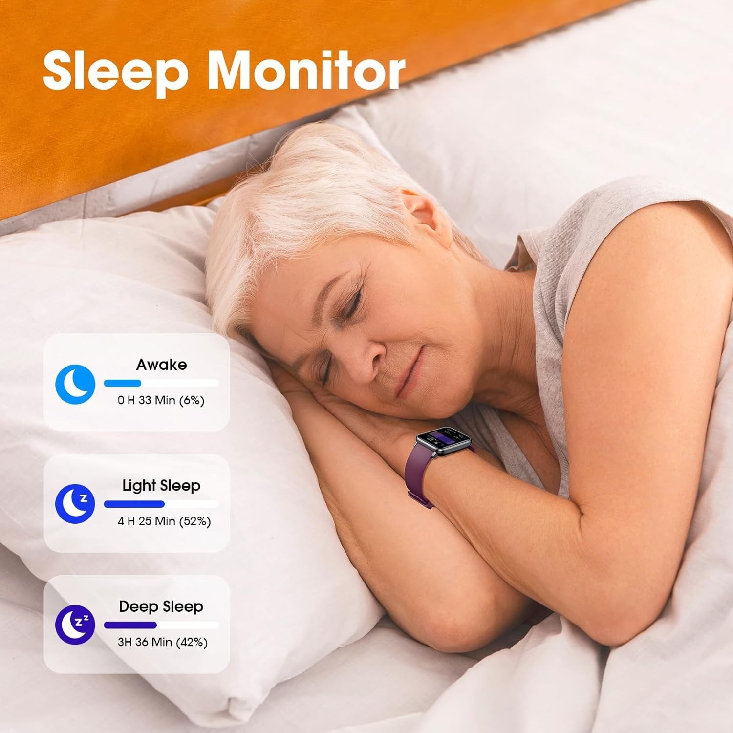 Pedometer Watch Senior Friendly No App/Phone Required, Waterproof Fitness Tracke