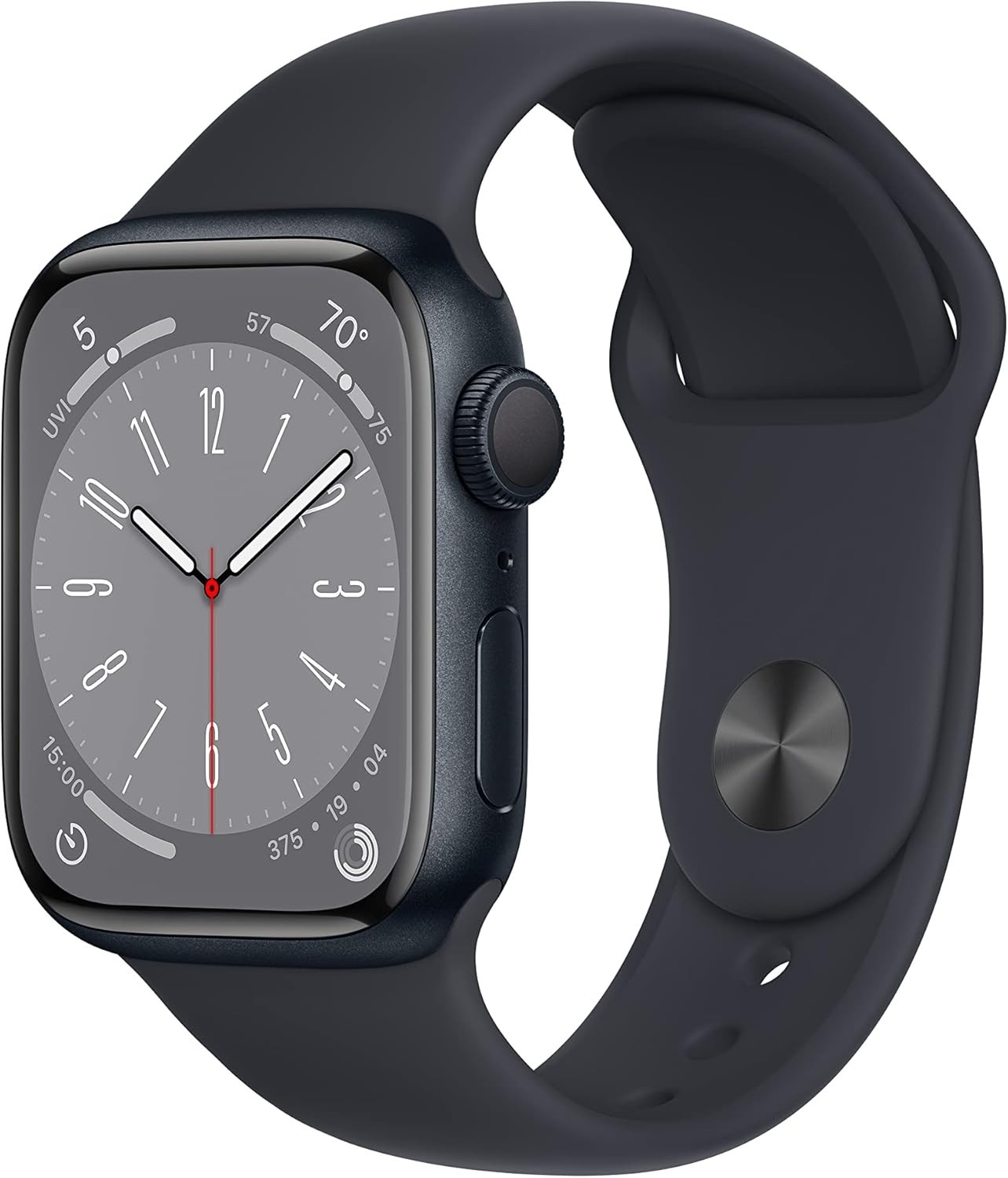 Apple Watch Series 8 MNU73LL/A Smartwatch Wi-Fi Voice Control 41mm Aluminum Case