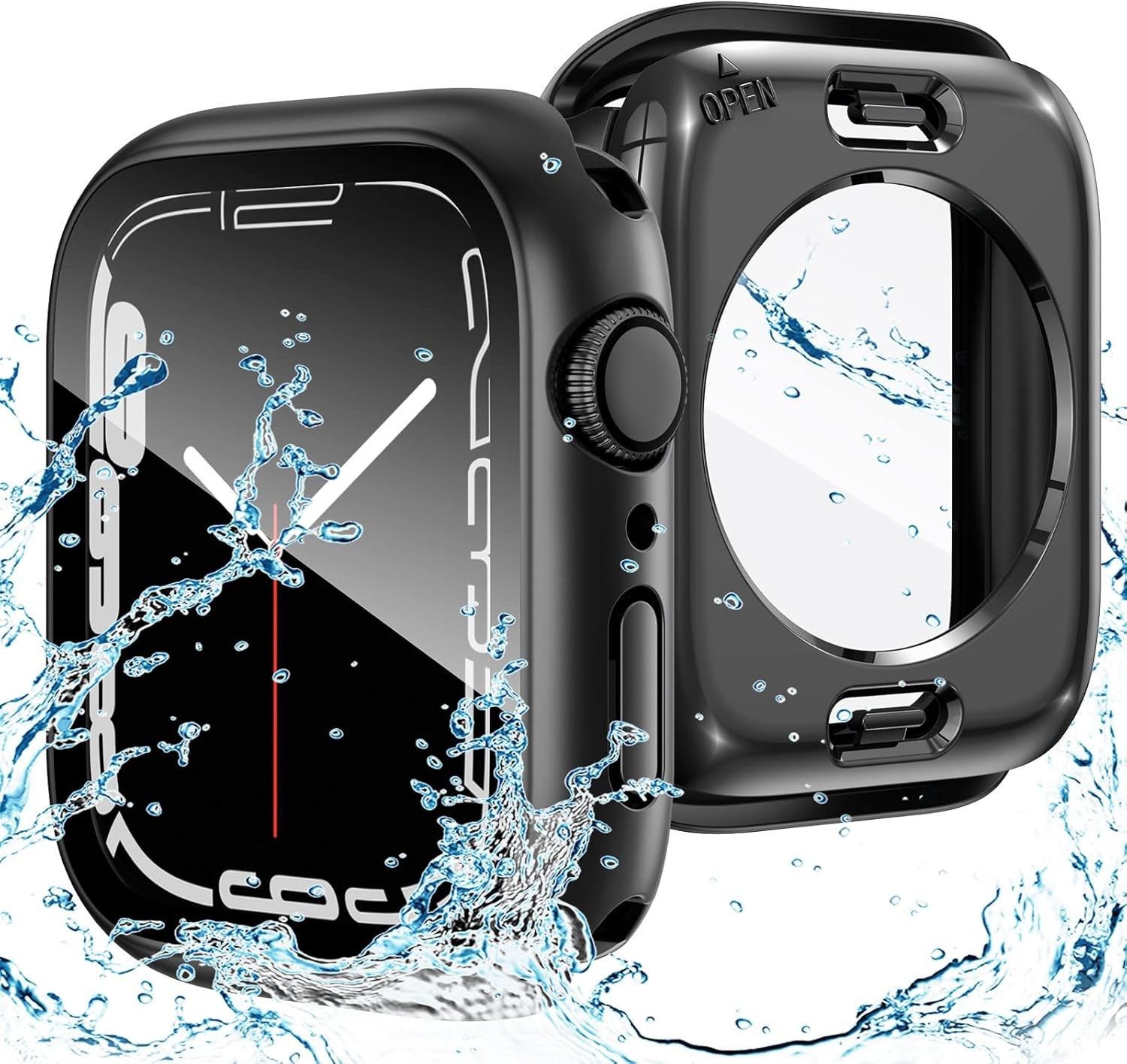 2 in 1 Waterproof Case for Apple Watch Series 6/5/4, SE 3/2/1 44mm, 360 Protecti