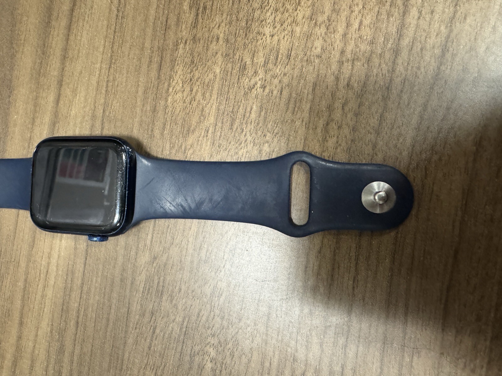 Apple Watch Series 6 44 mm Blue Aluminum Case with Deep Navy Sport Band…