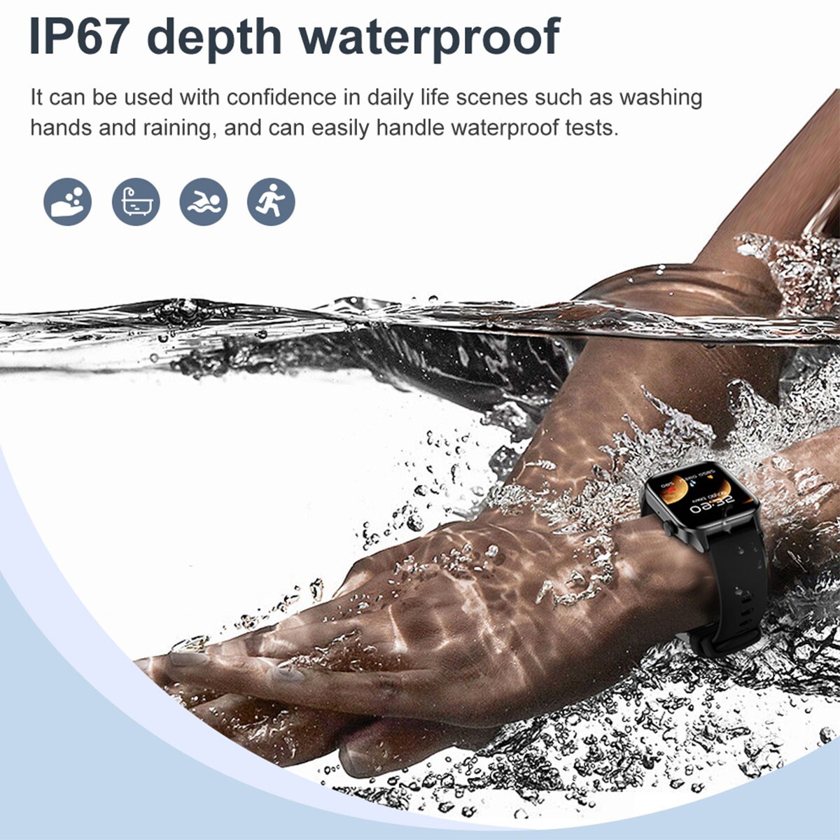Smart Watch Bluetooth Call Heart Rate/Sleep Monitor Fitness Tracker Waterproof