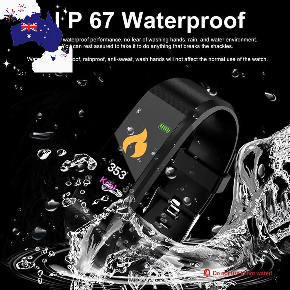 Smart Watch 115Plus Bracelet Heart Rate Blood Pressure Band Fitness Tracker Smar