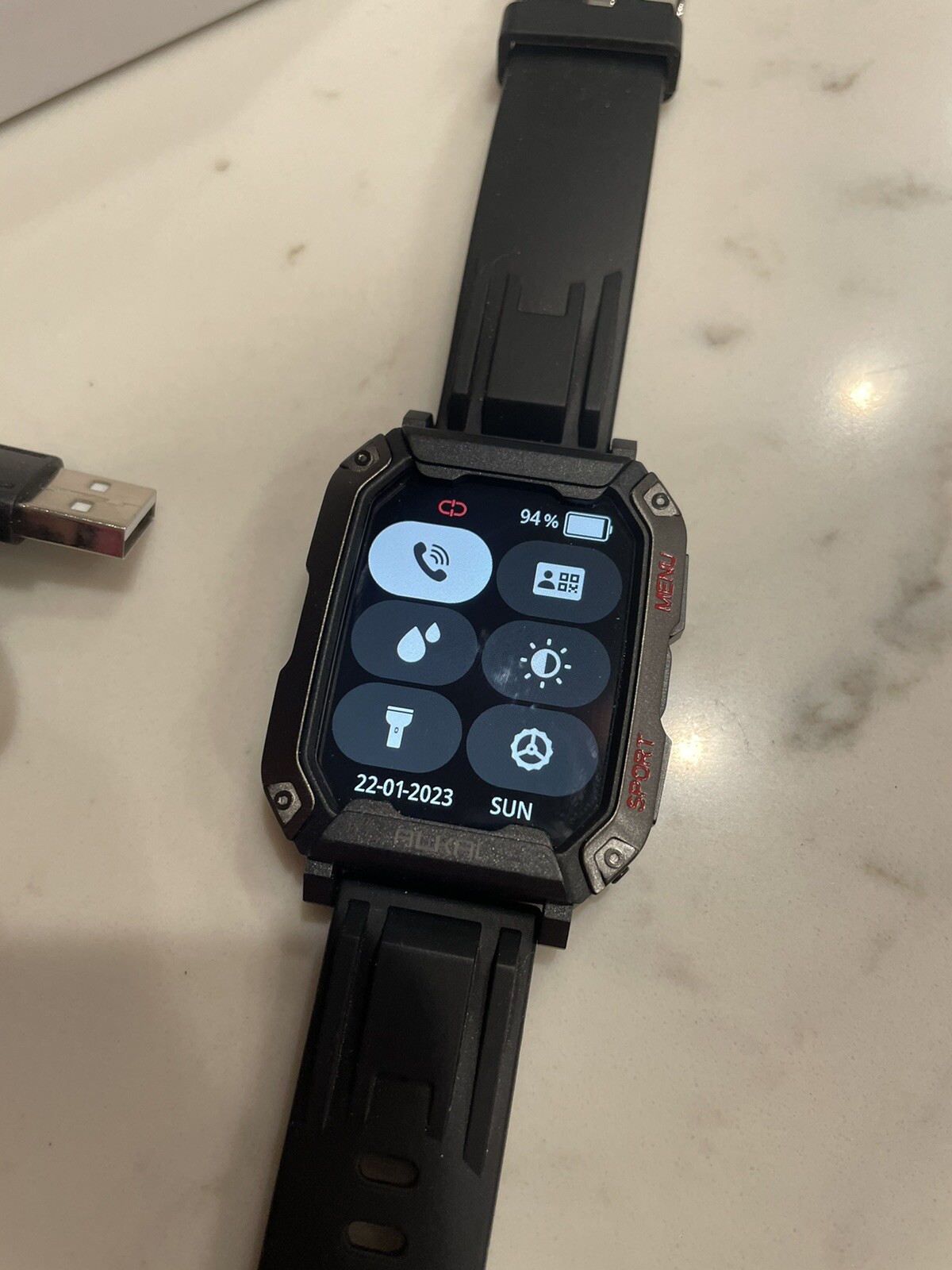 Smart Watch Rugged and Military AI Assistant Tracking, Health Monitoring