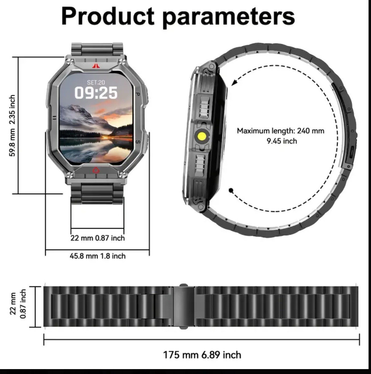 2025 New Smartwatch for Men & Women – 2.0″ HD Touchscreen, Built-in Calling