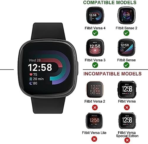 Metal Mesh Loop Strap Compatible with Fitbit Sense 2 and Versa 4/3 Smart Watch M