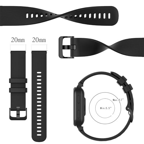 2 Pack Soft Silicone Strap Compatible with Garmin Venu/Venu2 Plus for Women Men